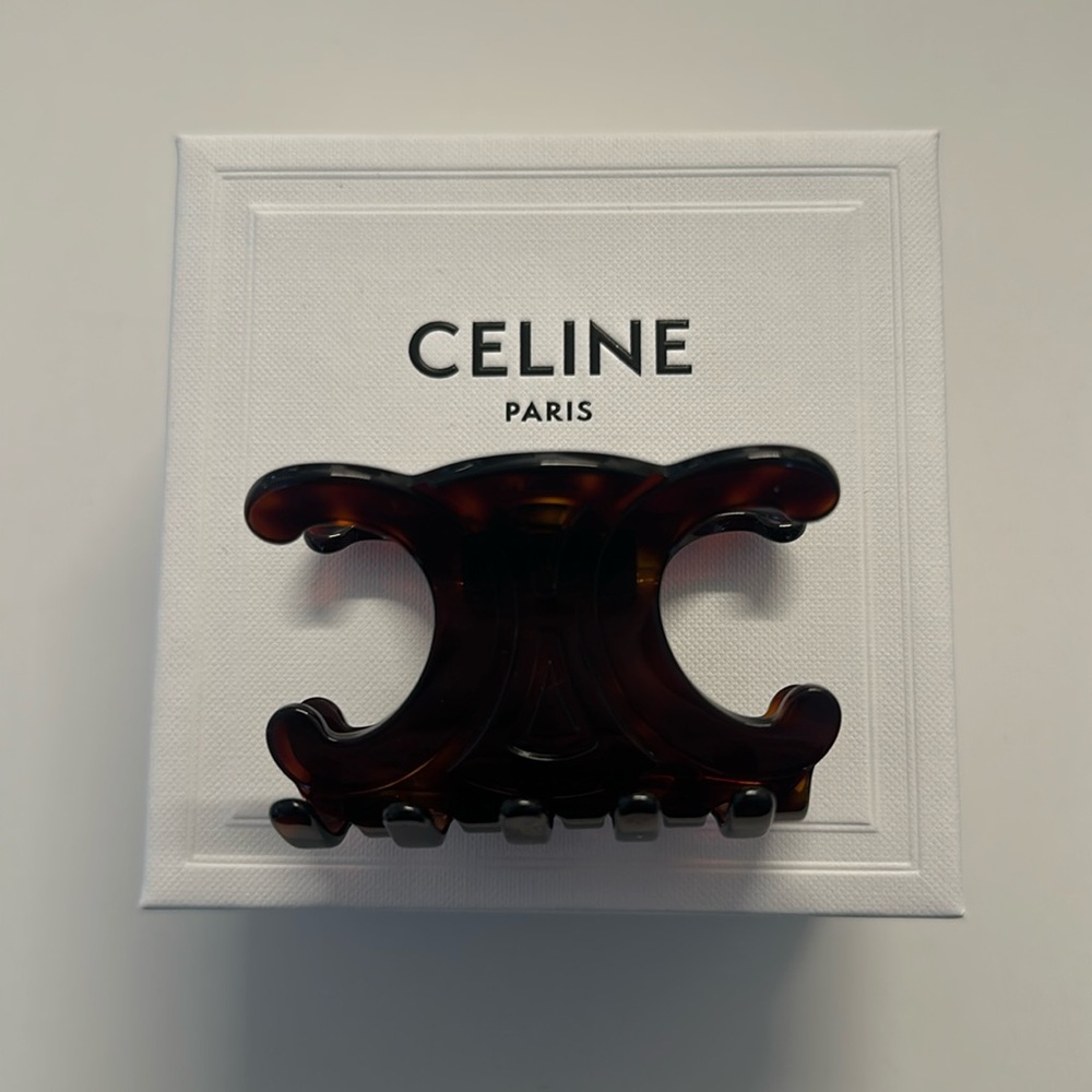 Celine Large Hair Claw in Acetate